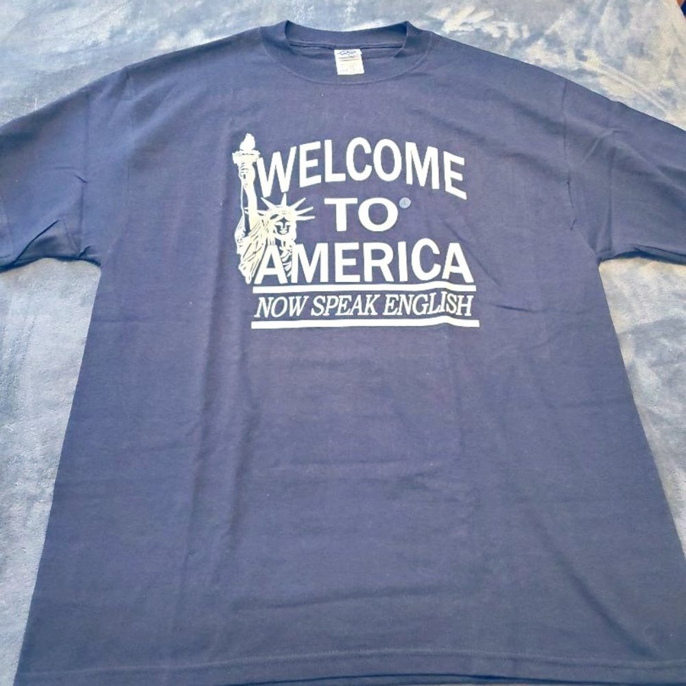 WELCOME TO AMERICA NOW SPEAK ENGLISH VINTAGE 90'S